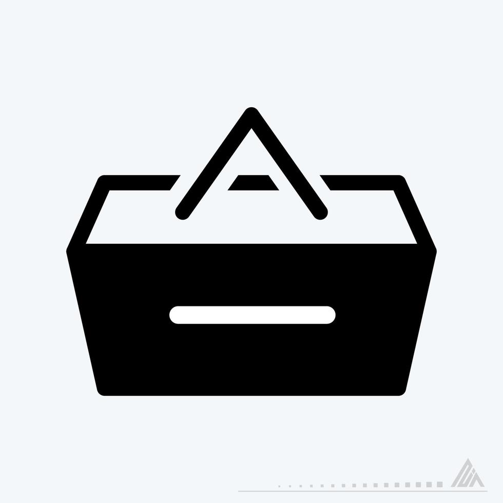 Vector Graphic of Lunch Basket - Black Style