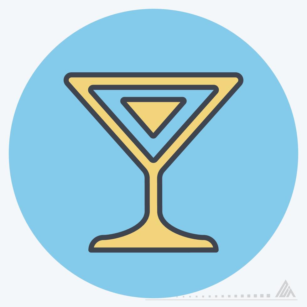 Icon Cocktail - Color Mate Style vector