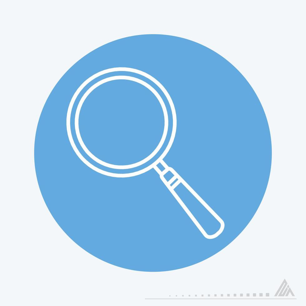 Icon Vector of Magnifier Blue Monochrome Style 3610347 Vector Art at