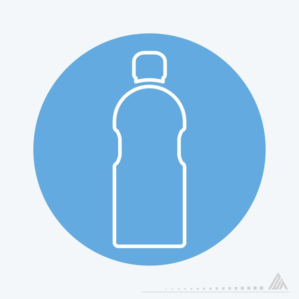 Gráfico vectorial de - botella de agua - estilo monocromo azul vector