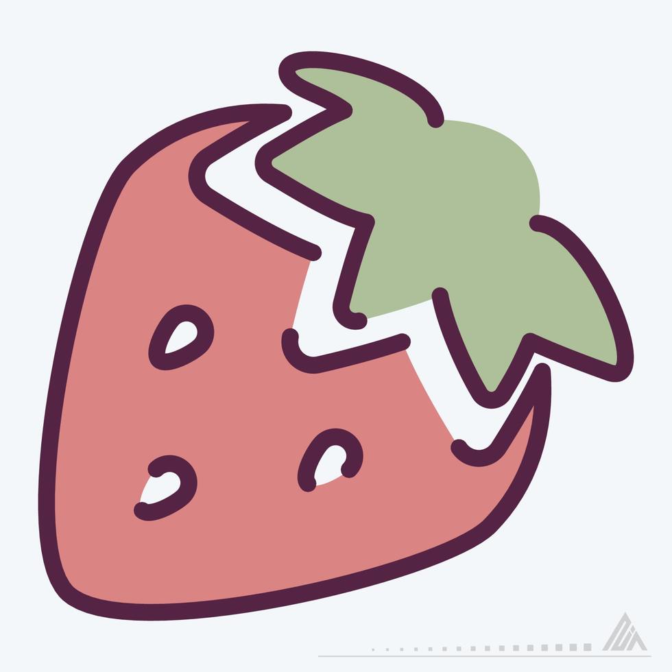 Icon Strawberries - Line Cut Style vector