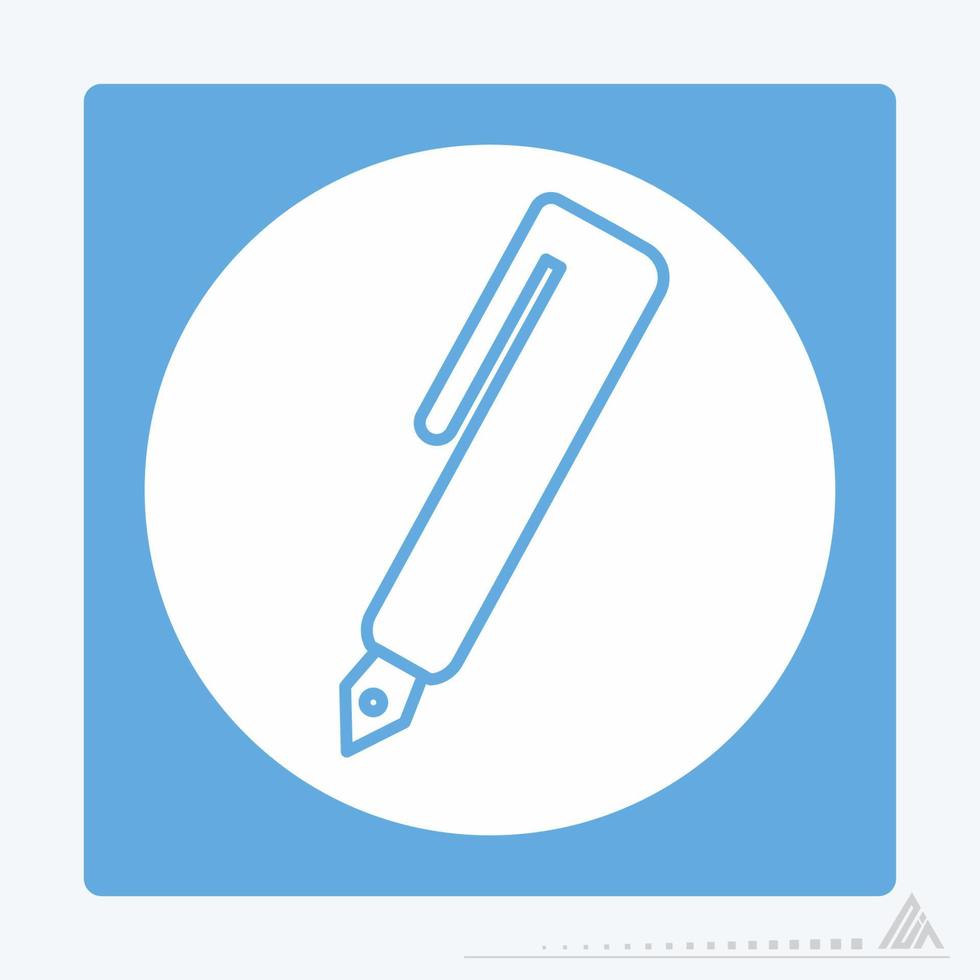 Icon Vector of Fountain Pen - White Moon Style