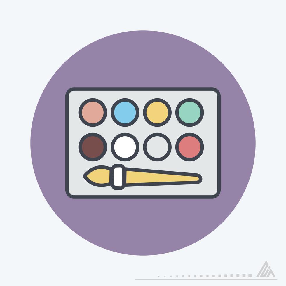 Icon Vector of Paints box - Color Mate Style