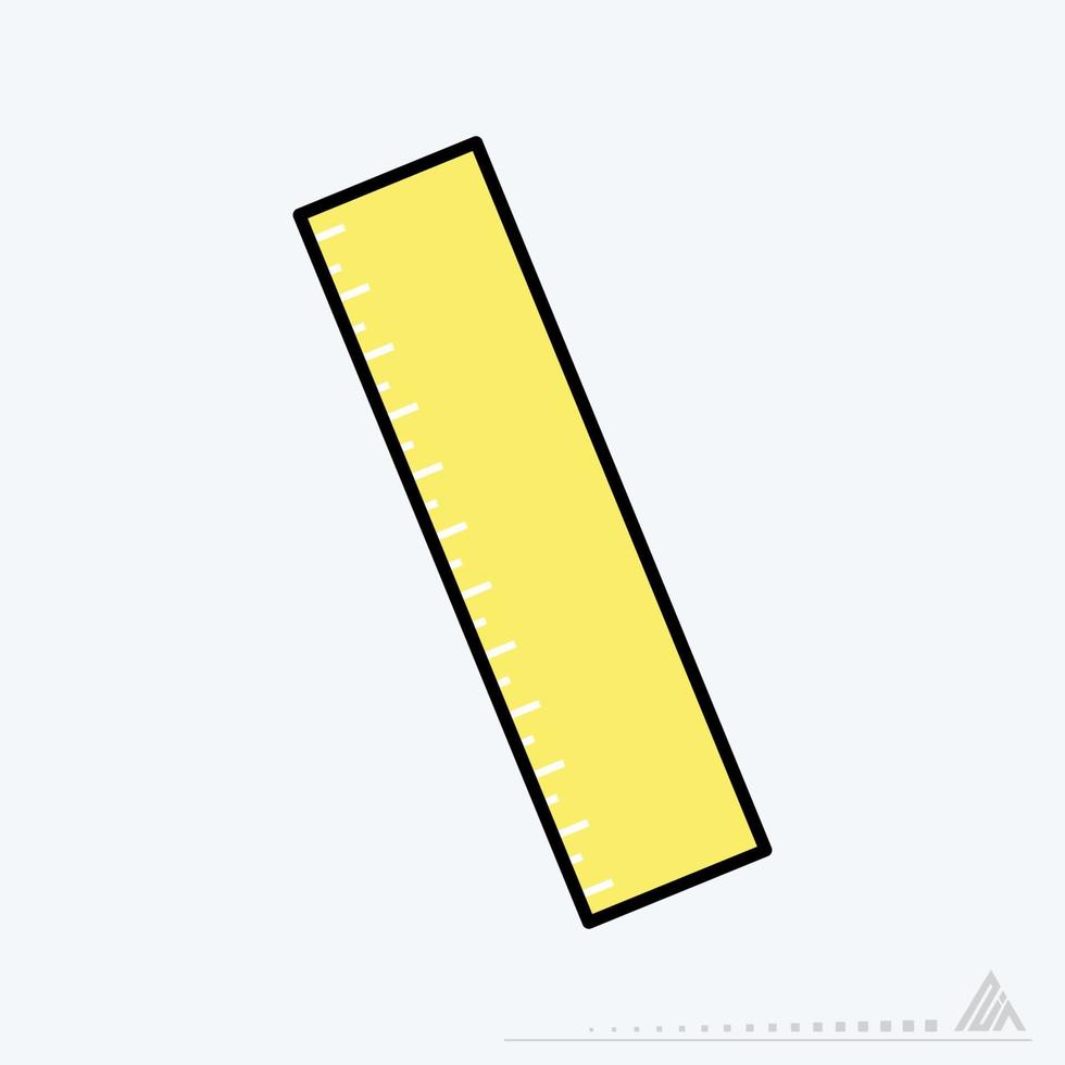 vector icono de regla - estilo luna amarilla