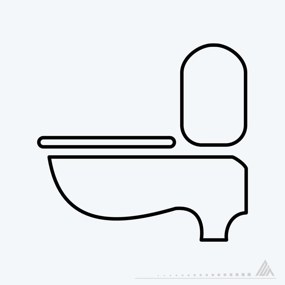 Vector Graphic of Toilet Seat - Line Style