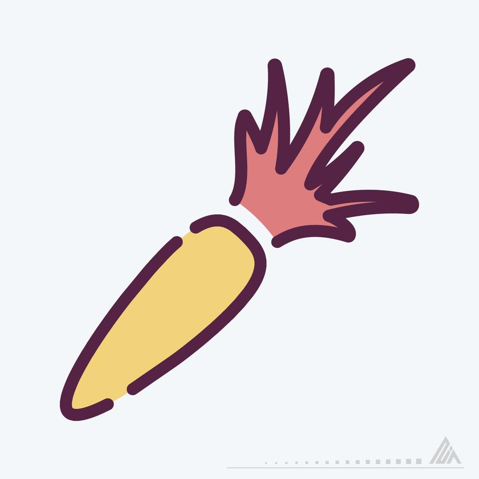 Icon Carrot - Line Cut Style vector