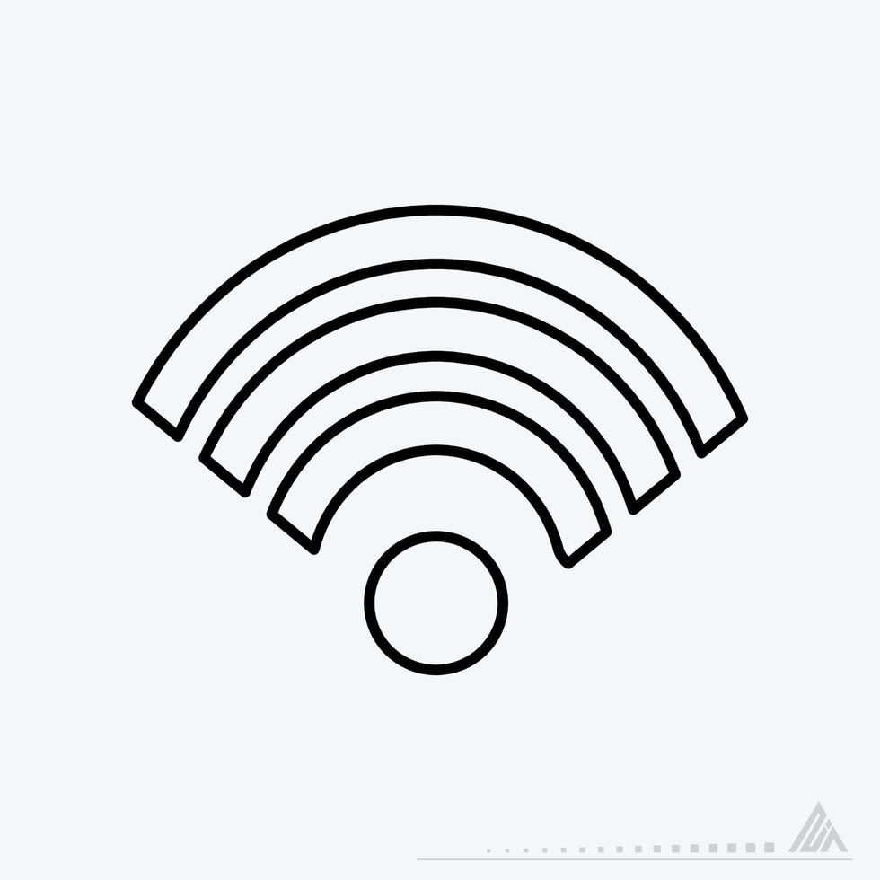 gráfico vectorial de conexión wifi - estilo de línea vector