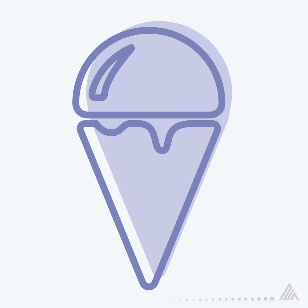 helado de icono - estilo de dos tonos vector