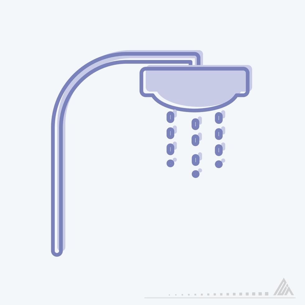 Vector Graphic of - Shower - Blue Twins Style