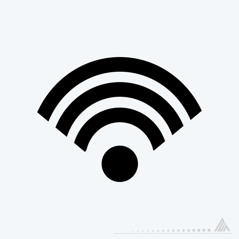 gráfico vectorial de conexión wifi - estilo negro vector