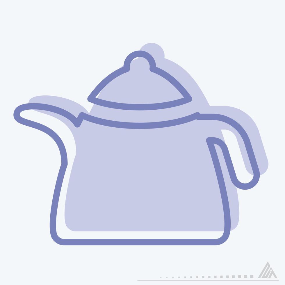 icono de botella de café - estilo de dos tonos vector