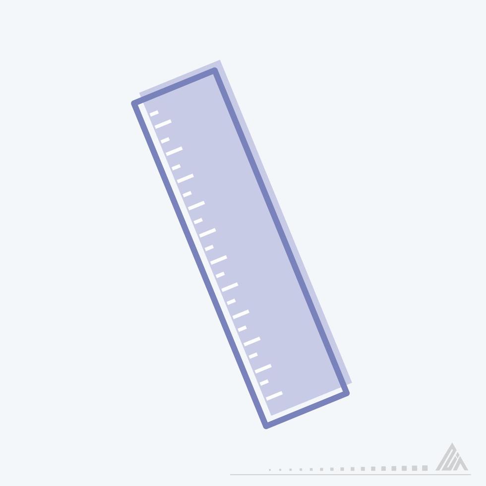 Icon Vector of Ruler - Blue Twins Style