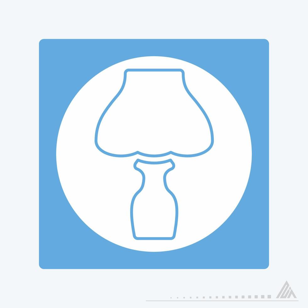 Vector Graphic of - Table Lamp - White Moon Style