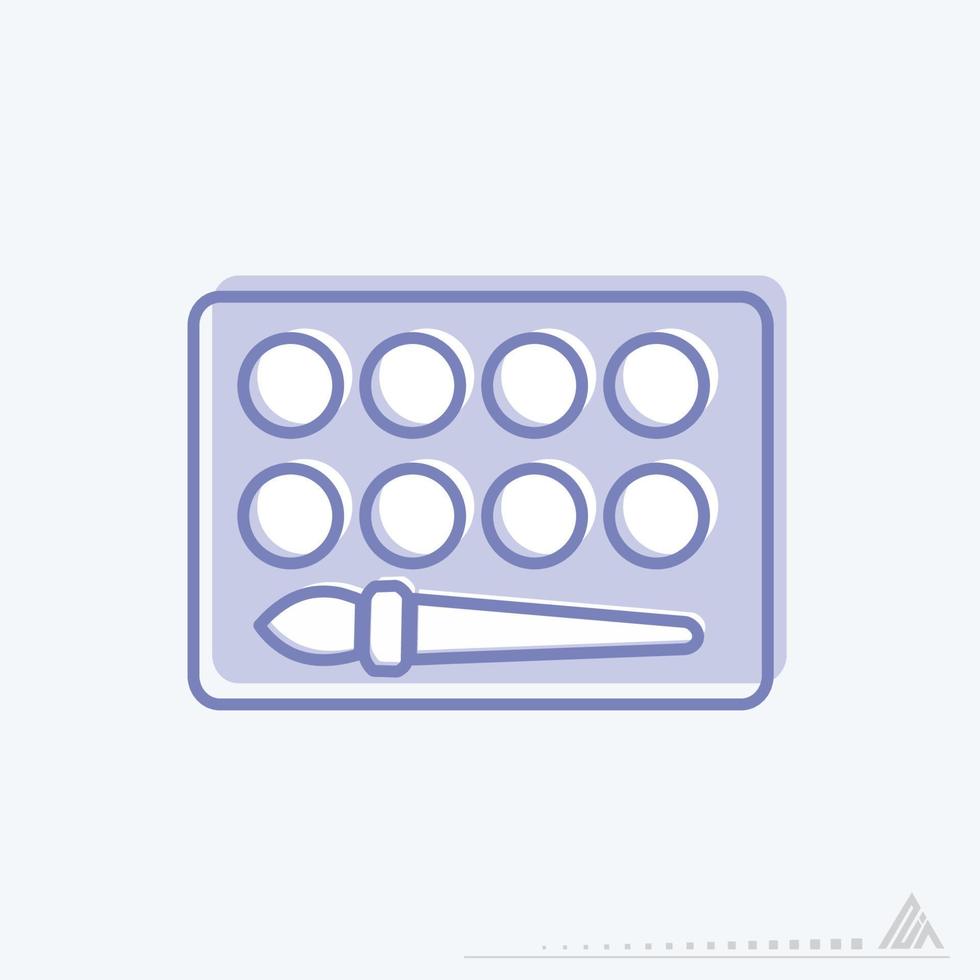 Icon Vector of Paints box - Blue Twins Style