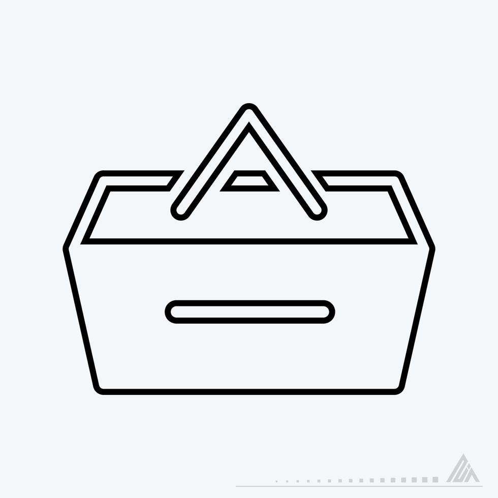 Vector Graphic of Lunch Basket - Line Style