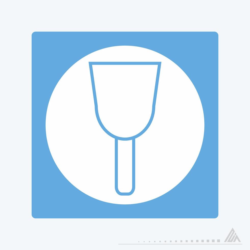 Icon Vector of Wall Plaster Tool - White Moon Style