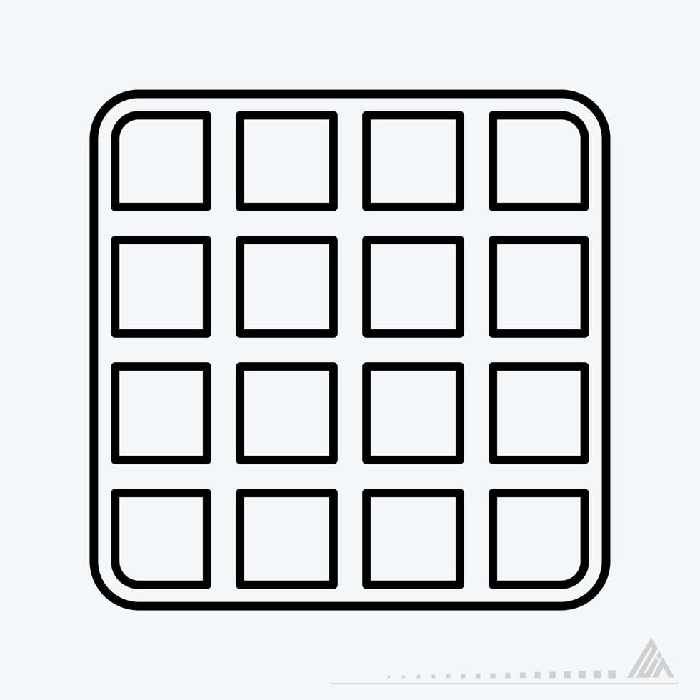 Icon Vector of Grid - Line Style