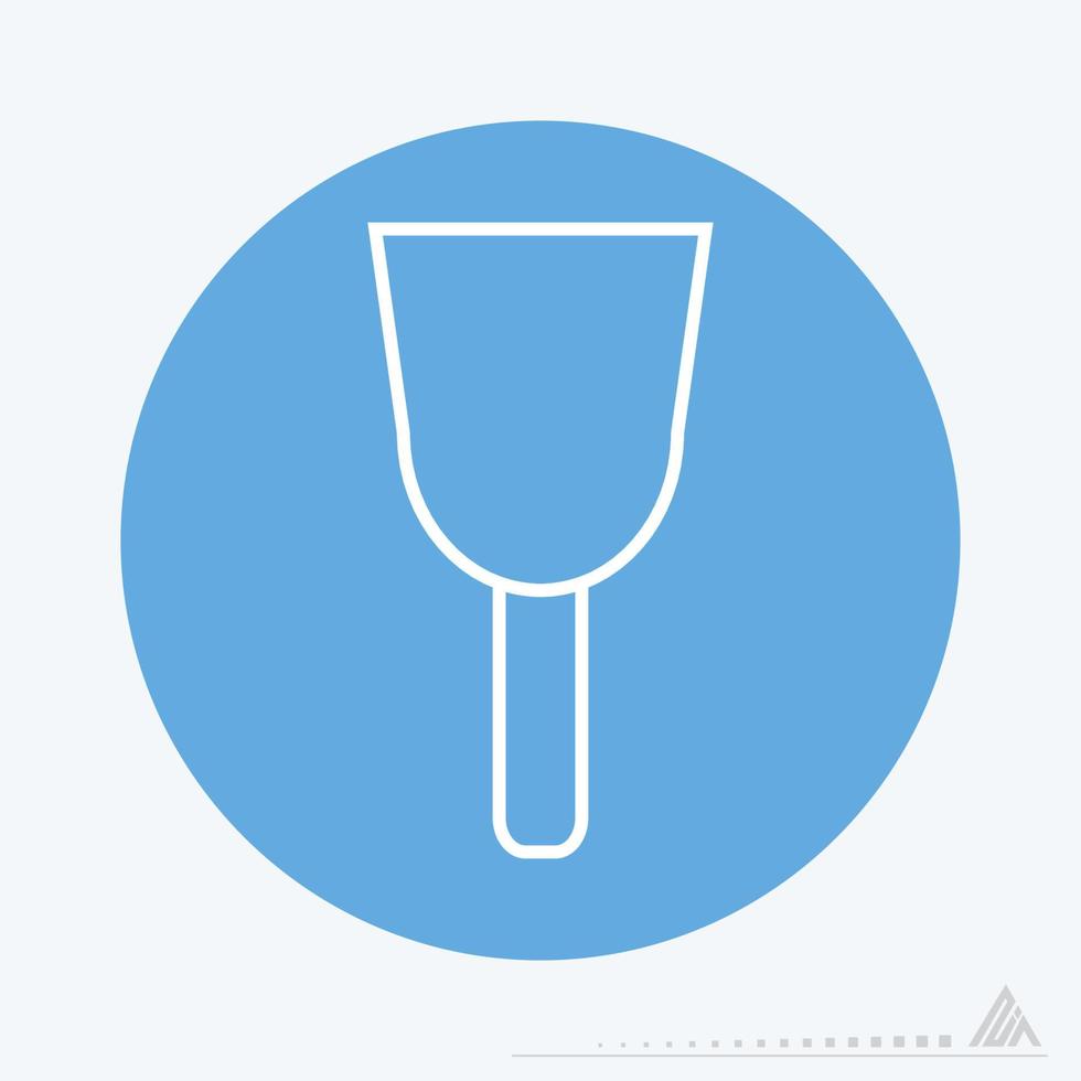 Icon Vector of Wall Plaster Tool - Blue Monochrome Style