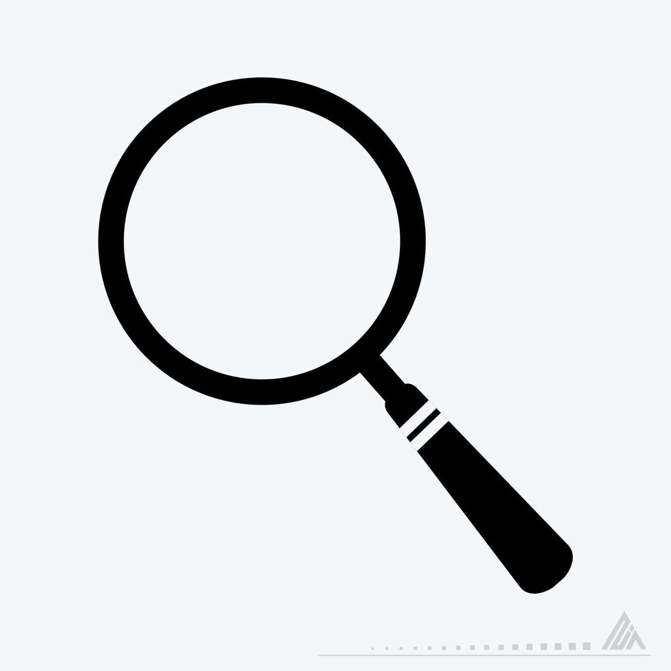 Icon Vector of Magnifier - Black Style