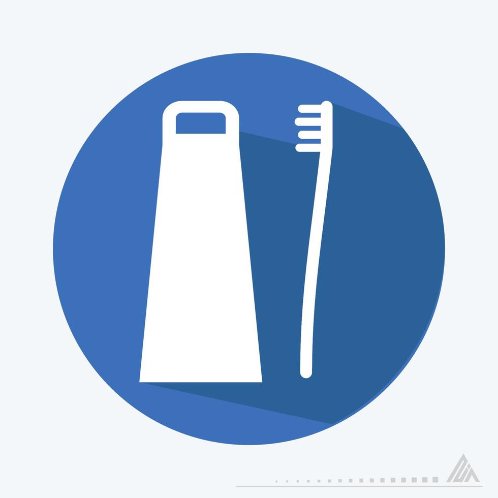 Vector Graphic of - Toothbrush and Toothpaste - Flat Style