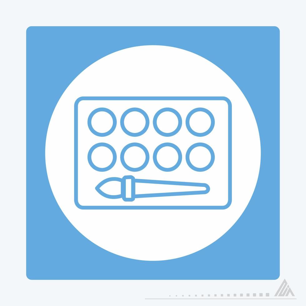 Icon Vector of Paints box - White Moon Style