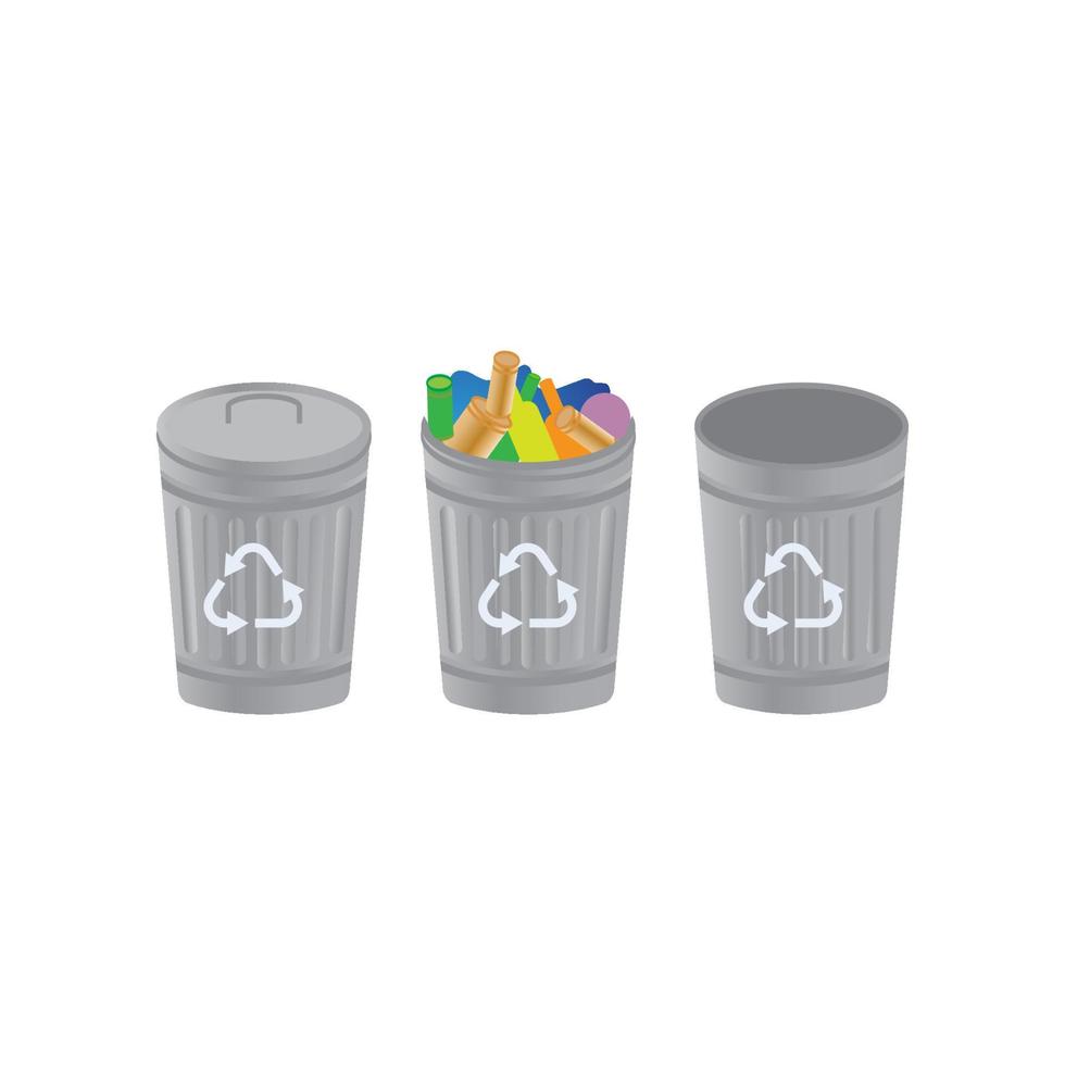 Waste basket Vector icon design illustration