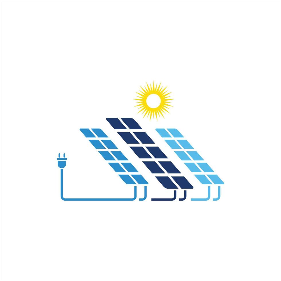 Ilustración de icono de vector de energía solar
