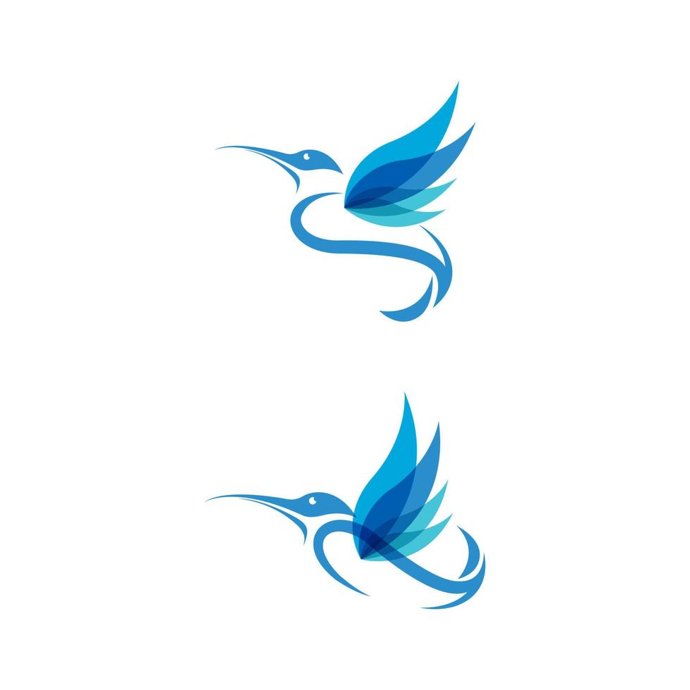 Humming bird Vector icon design illustration