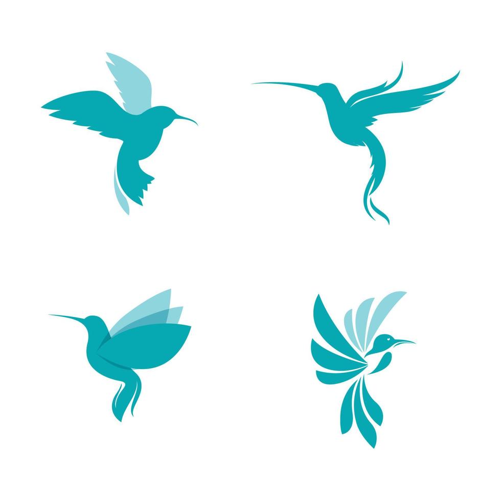 Humming bird Vector icon design illustration