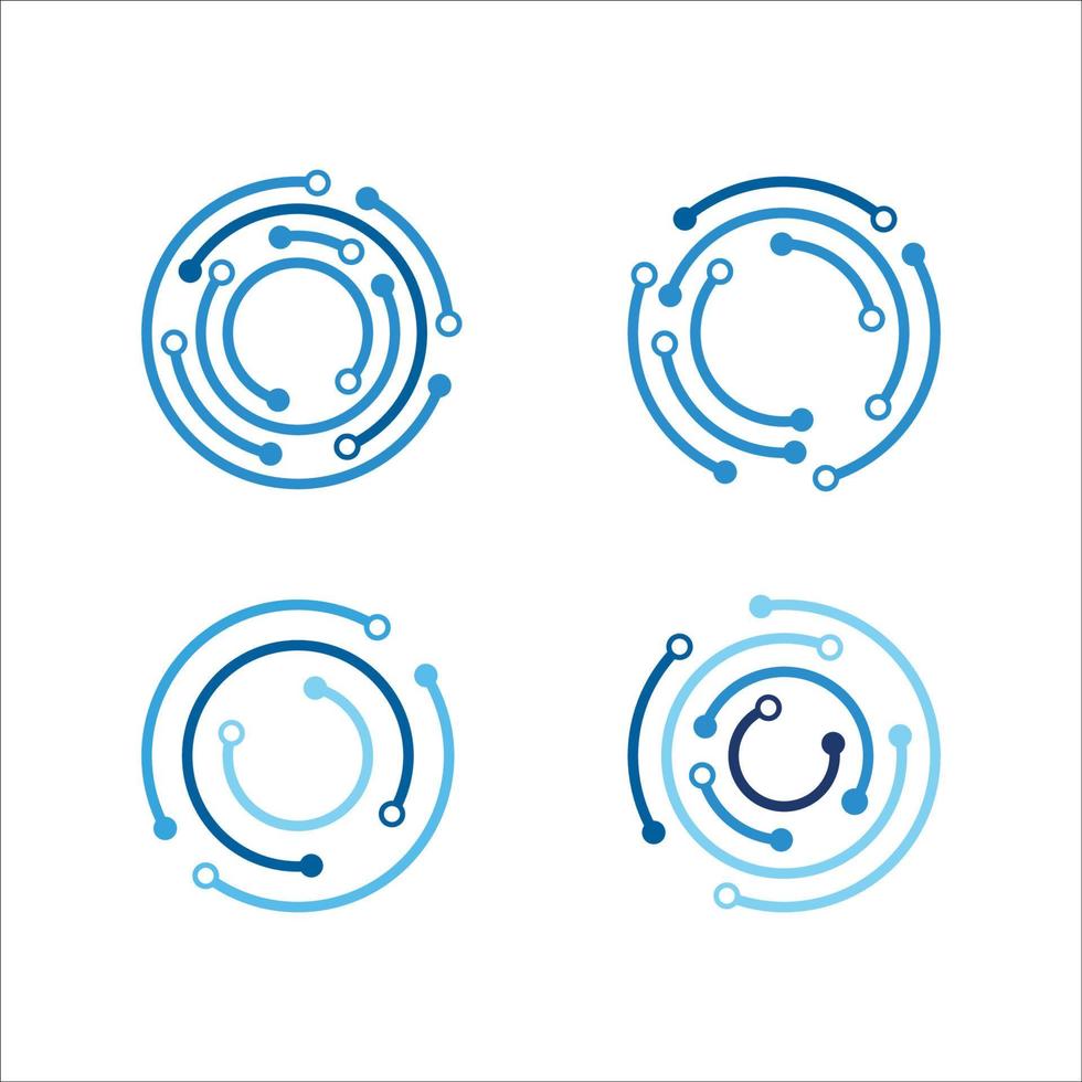 diseño de icono de vector de círculo techno