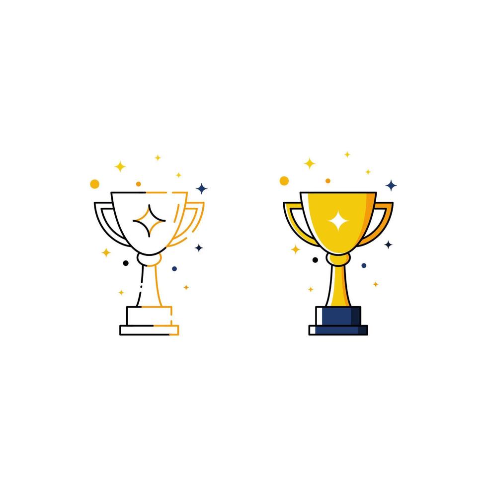 Ilustración de diseño de icono de vector de trofeo