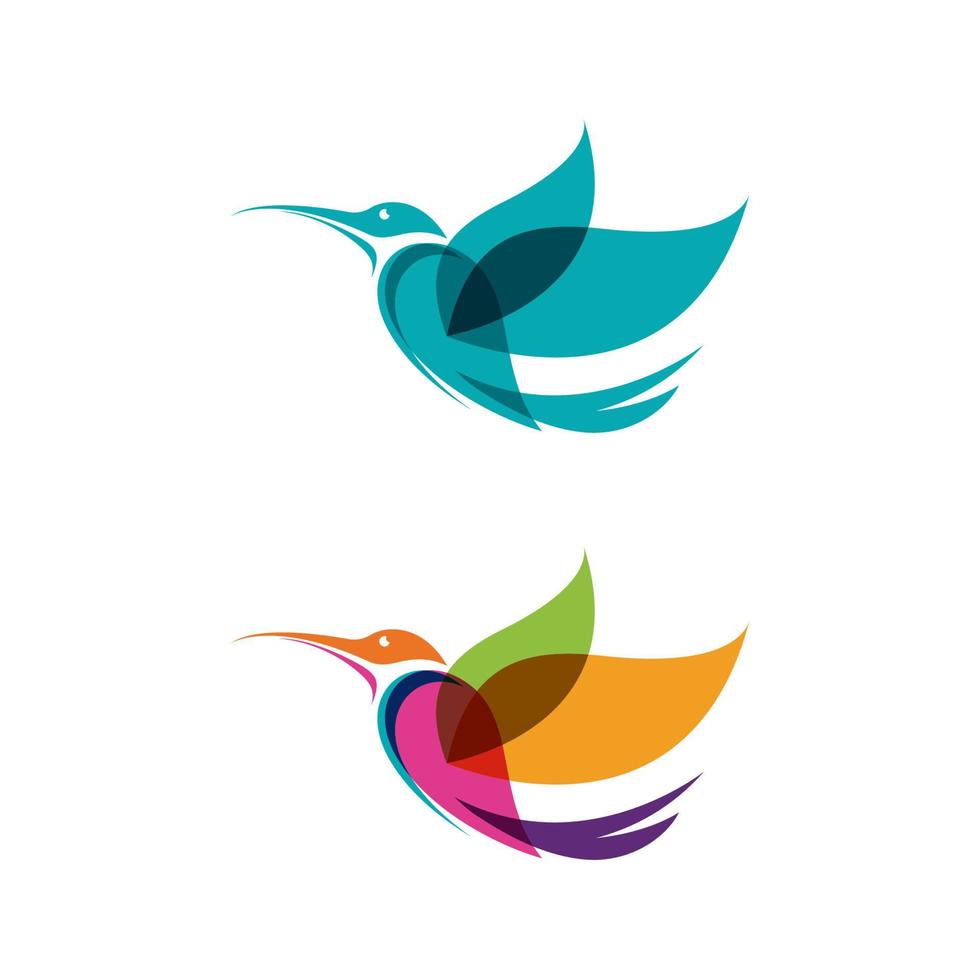 Humming bird Vector icon design illustration