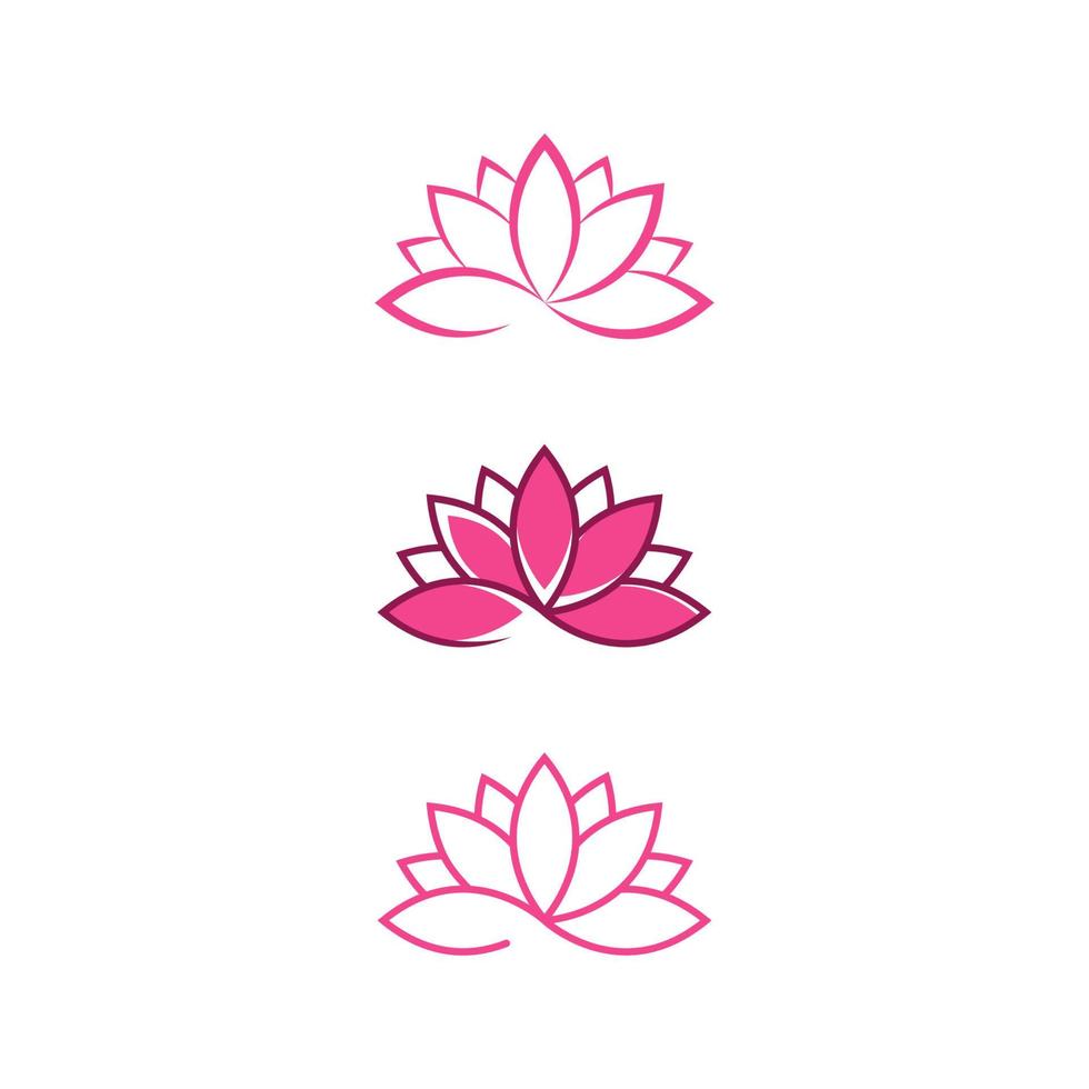 beauty lotus flower vector icon