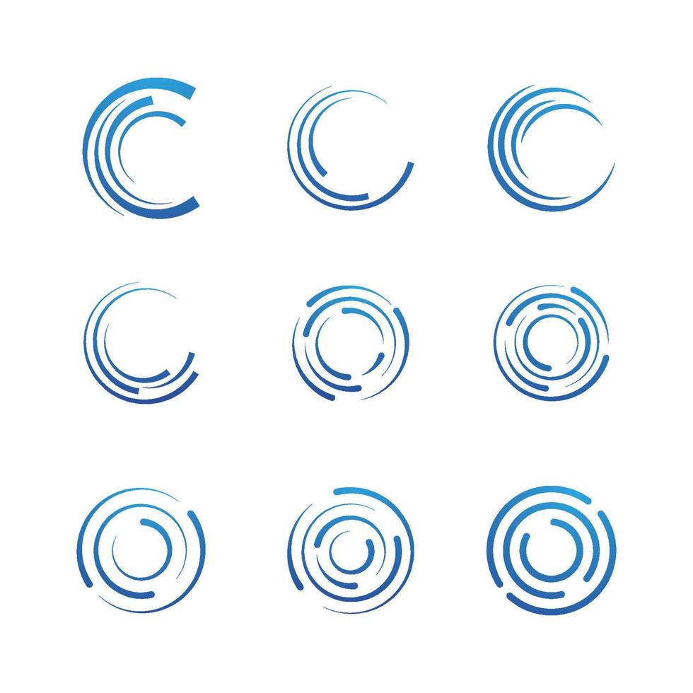 Circle techno vector icon design