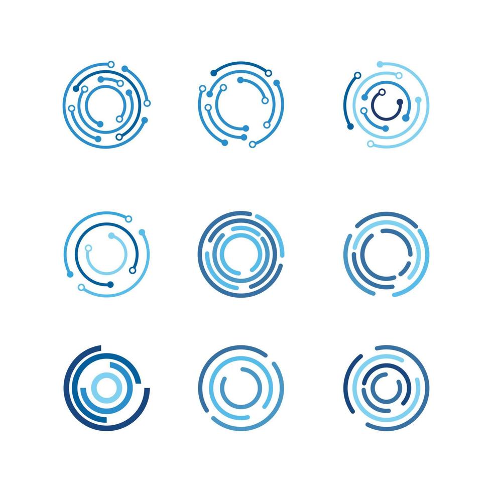 Circle techno vector icon design