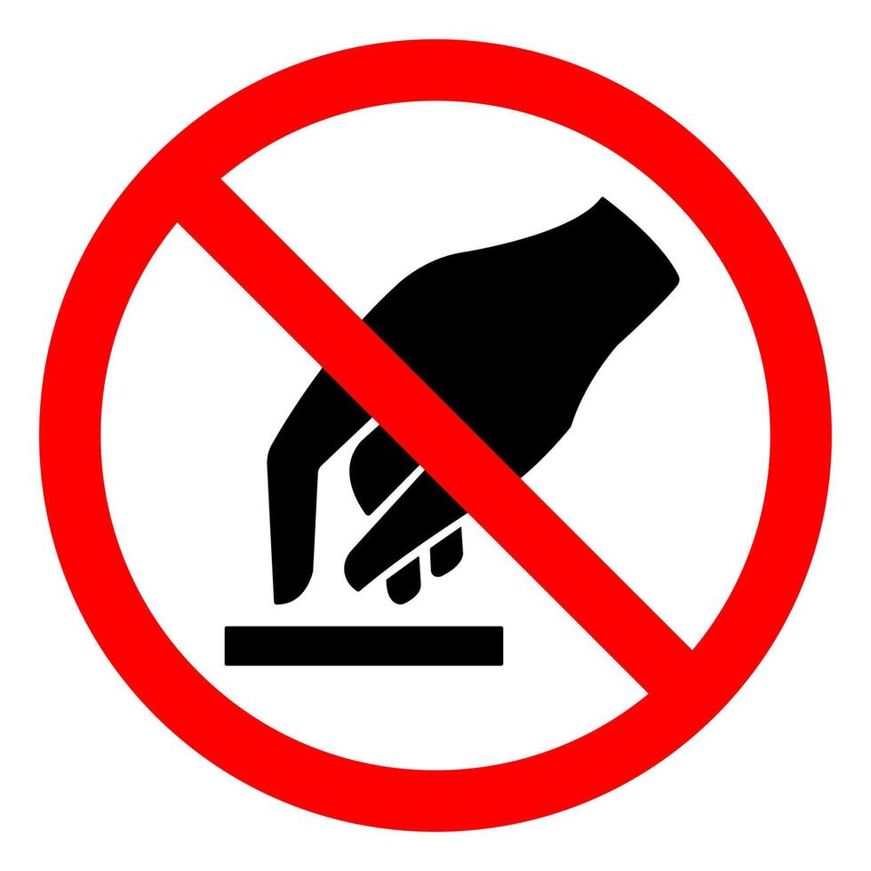 Do Not Touch Symbol vector