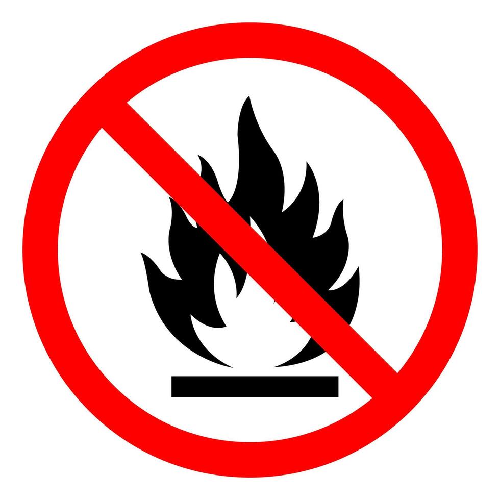 Do not make a spark on white background vector