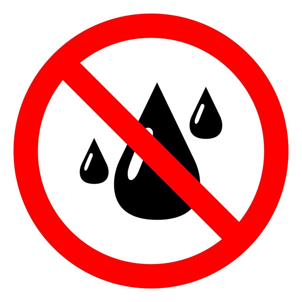 Do Not Let Water And Humidity Touch The Filter Symbol vector