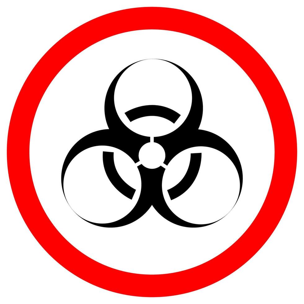 Biological Hazard Symbol Sign Isolate On White Background,Vector Illustration EPS.10 vector