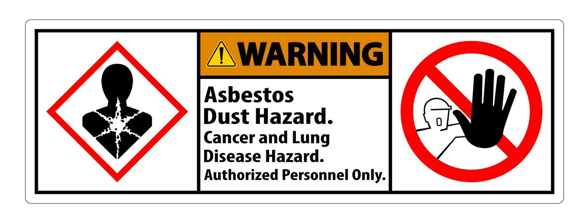 Warning Label Disease Hazard, Authorized Personnel Only Isolate on transparent Background,Vector Illustration vector