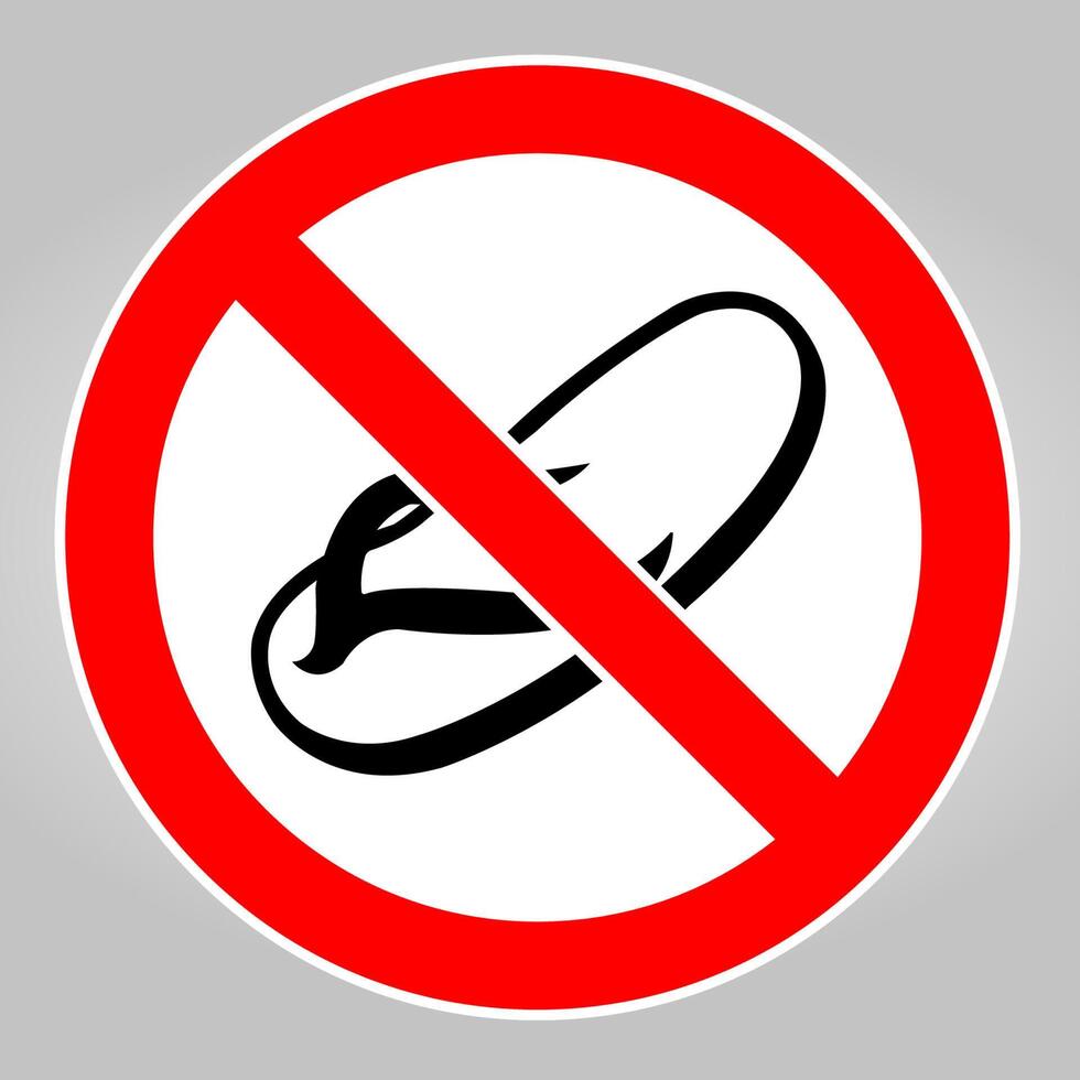 No Slipper On White Background vector