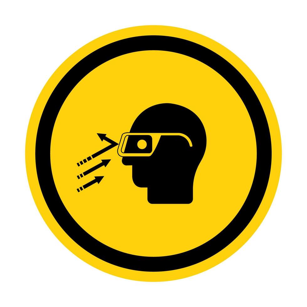 Escombros voladores usan gafas de seguridad símbolo signo aislado sobre fondo blanco, ilustración vectorial vector