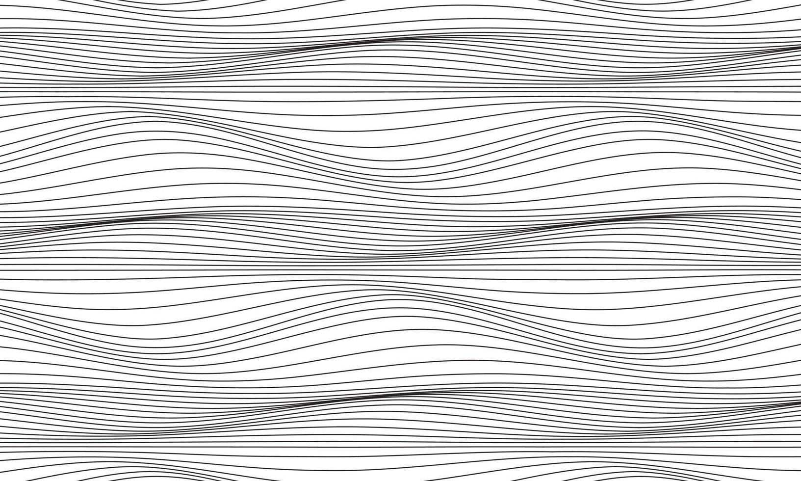 Curva de onda de línea negra abstracta en vector de fondo de pantalla de fondo blanco