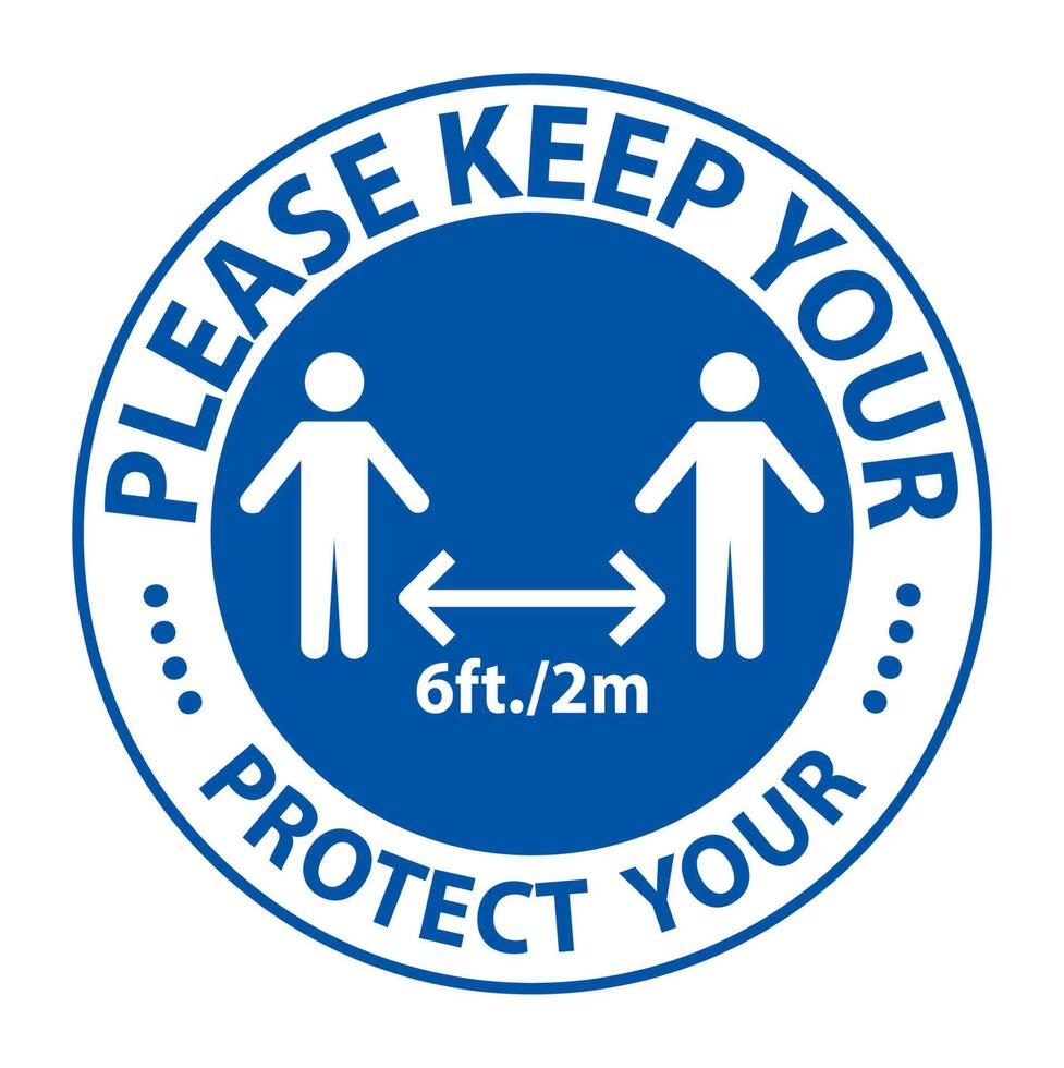 Please keep your distance,Protect your social Distancing Sign Isolate On White Background,Vector Illustration EPS.10 vector