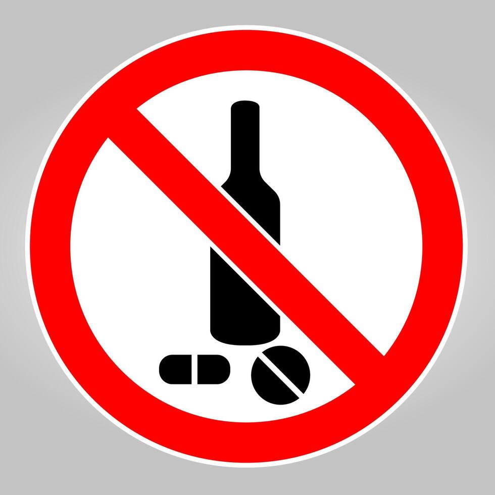 Prohibited Drug Symbol Sign vector