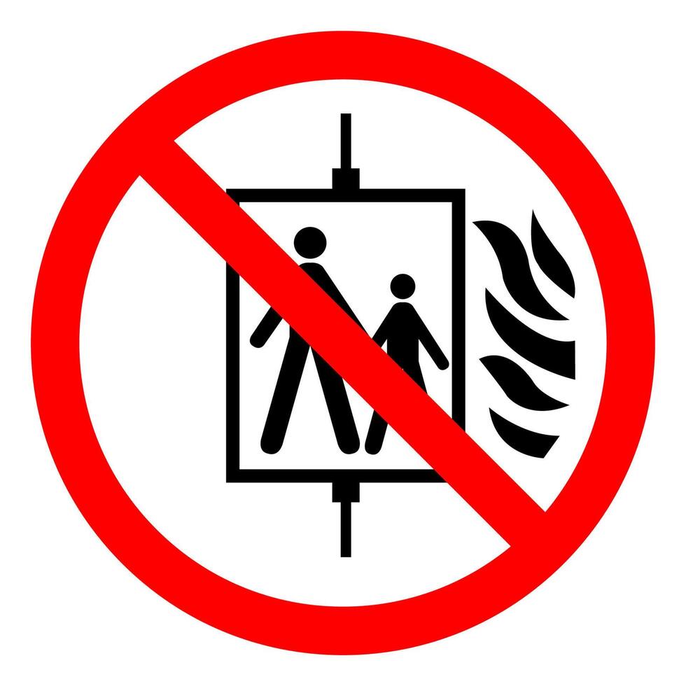 Fire Do not use the elevator. vector