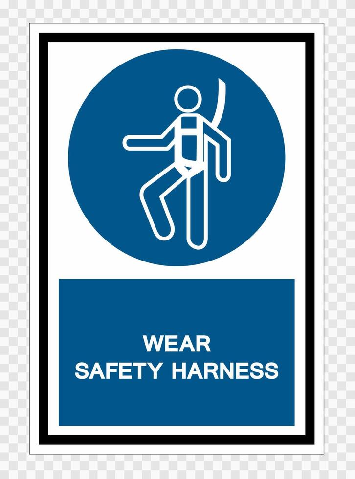Wear Safety Harness Symbol Sign Isolate on transparent Background,Vector Illustration vector