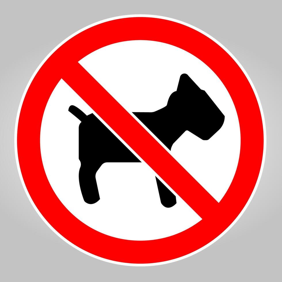 Do not dogs allowed sign vector