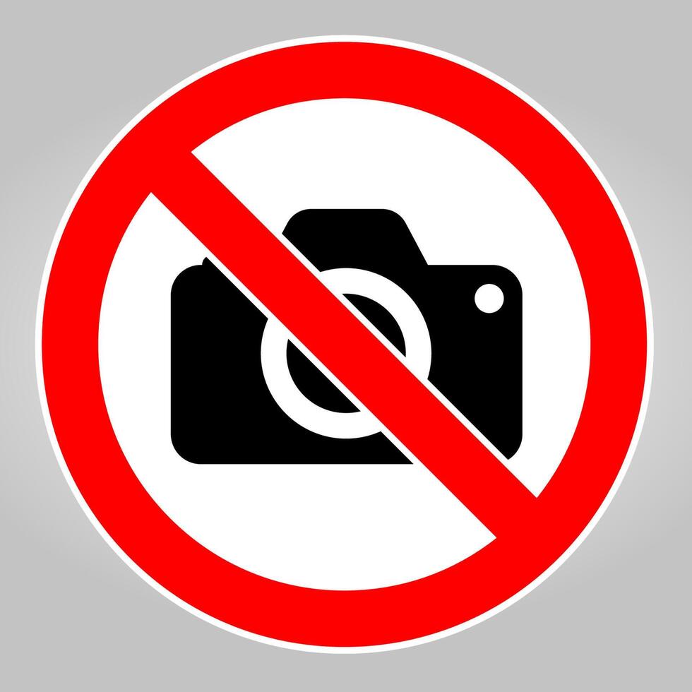 Do not record images,No photography sign vector