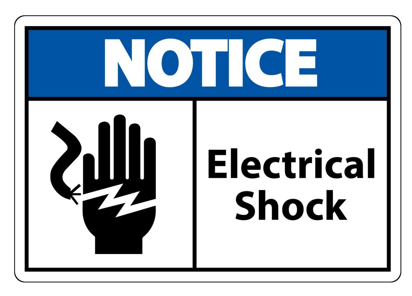 Electrical Shock Electrocution Symbol Sign Isolate On White Background,Vector Illustration EPS.10 vector